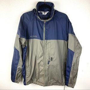Columbia vintage windbreaker raincoat jacket hooded coat large Y2k